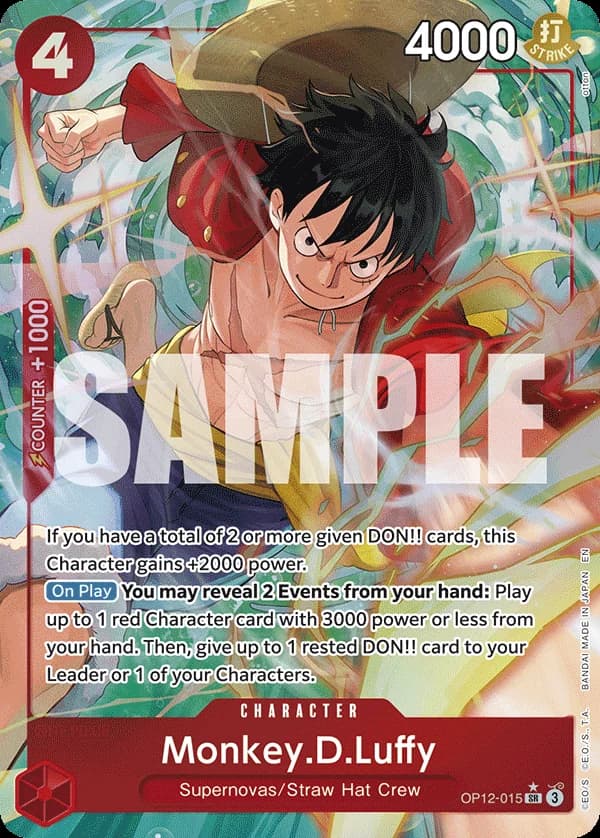 OP12-015 Monkey.D.Luffy (Alternate Art) slab
