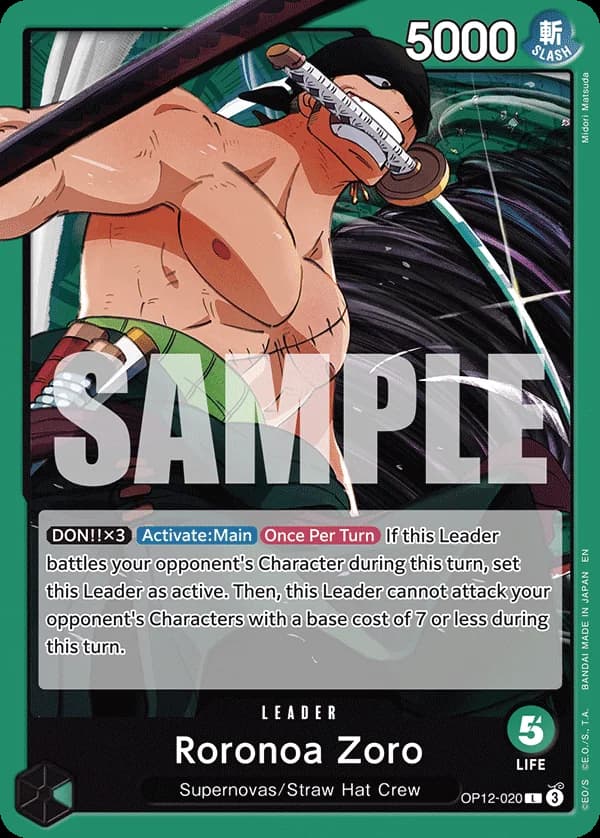 OP12-020 Roronoa Zoro - OP12-020 (Zoro Deck) slab