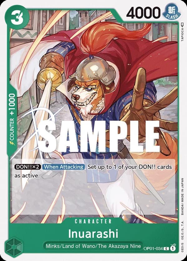 OP01-034 Inuarashi (Box Topper) (JP) slab