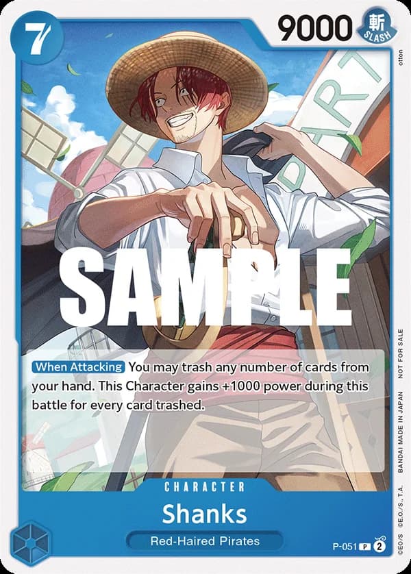 P-051 Shanks (Premium Card Collection -Live Action Edition-) slab