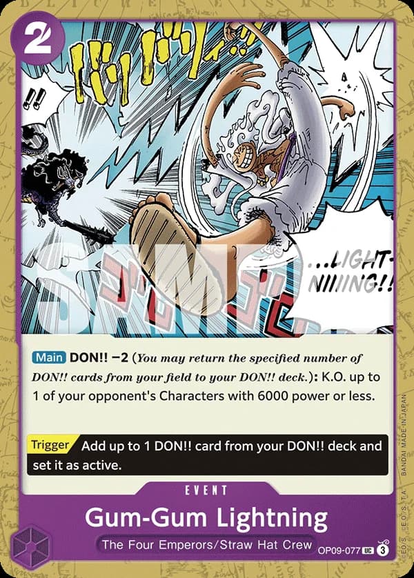 OP09-077 Gum-Gum Lightning (JP) slab