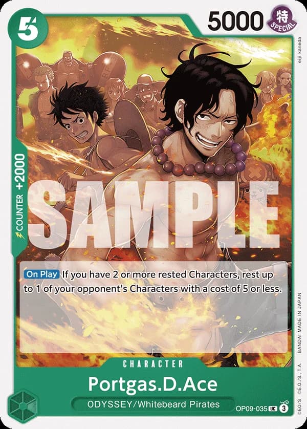 OP09-035 Portgas.D.Ace (JP) slab