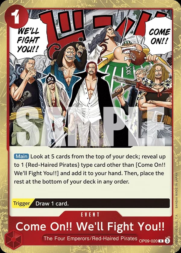 OP09-020 Come On!! We'll Fight You!! (JP) slab