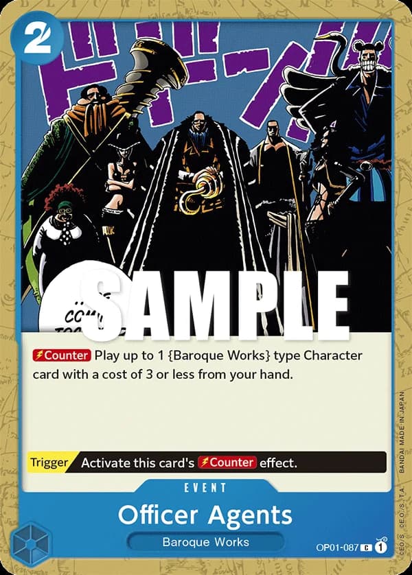OP01-087 Officer Agents (JP) slab