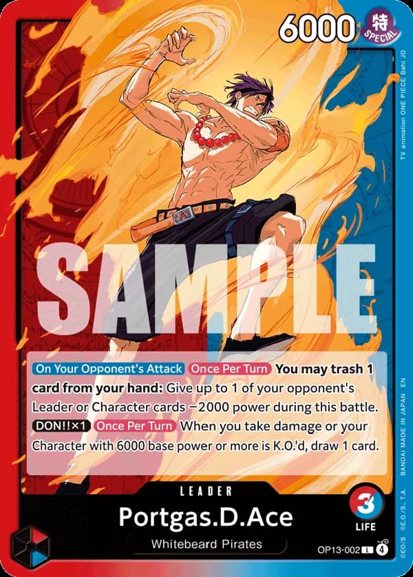 OP13-002 Portgas.D.Ace (002) slab