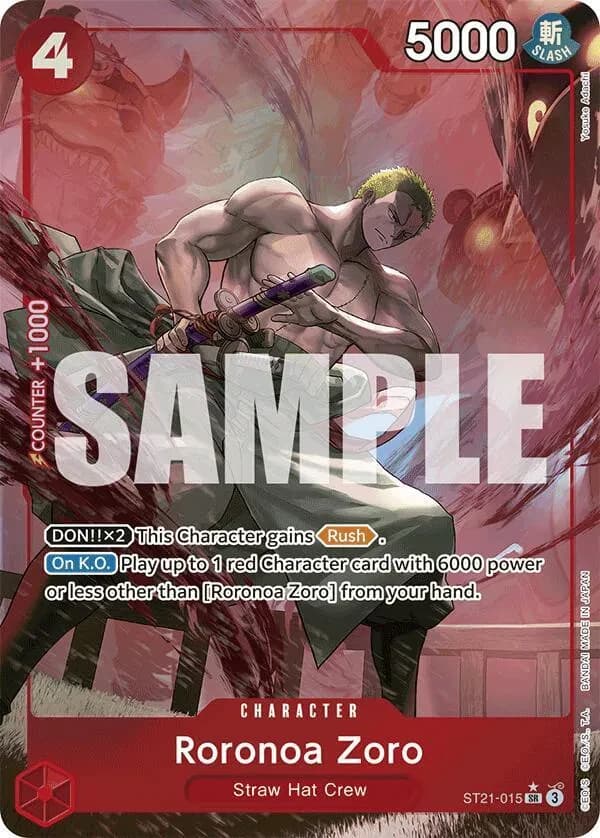 Roronoa Zoro (Parallel) - Starter Deck EX: Gear 5 - ST21-015 - Foil - card