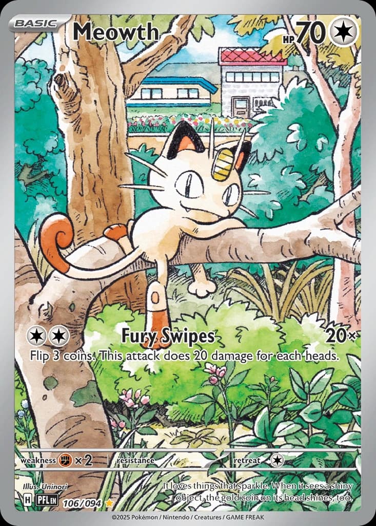 Meowth - Phantasmal Flames - 106/094 - Holofoil - card