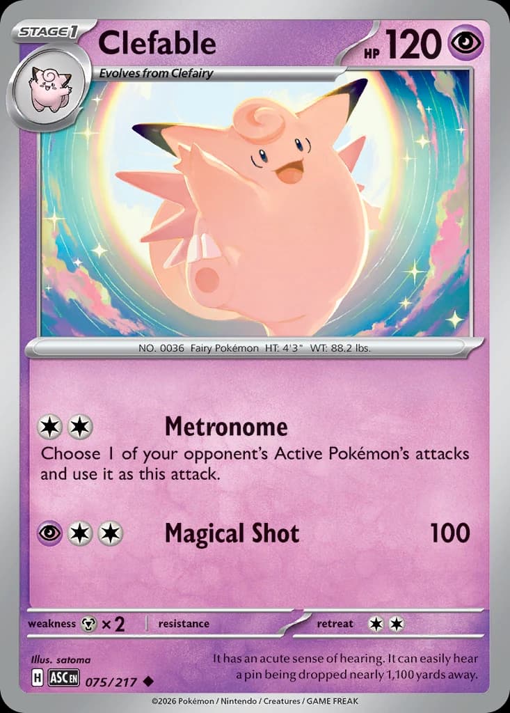 Clefable - Ascended Heroes - 075/217 - card