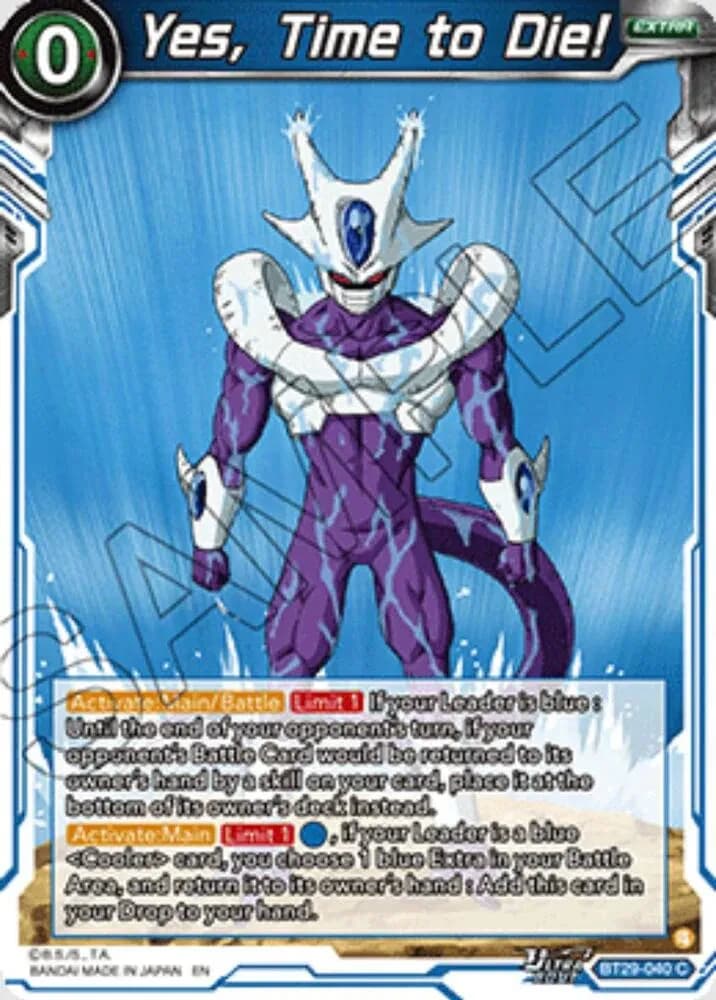 Yes, Time to Die! - Fearsome Rivals - BT29-040 - card