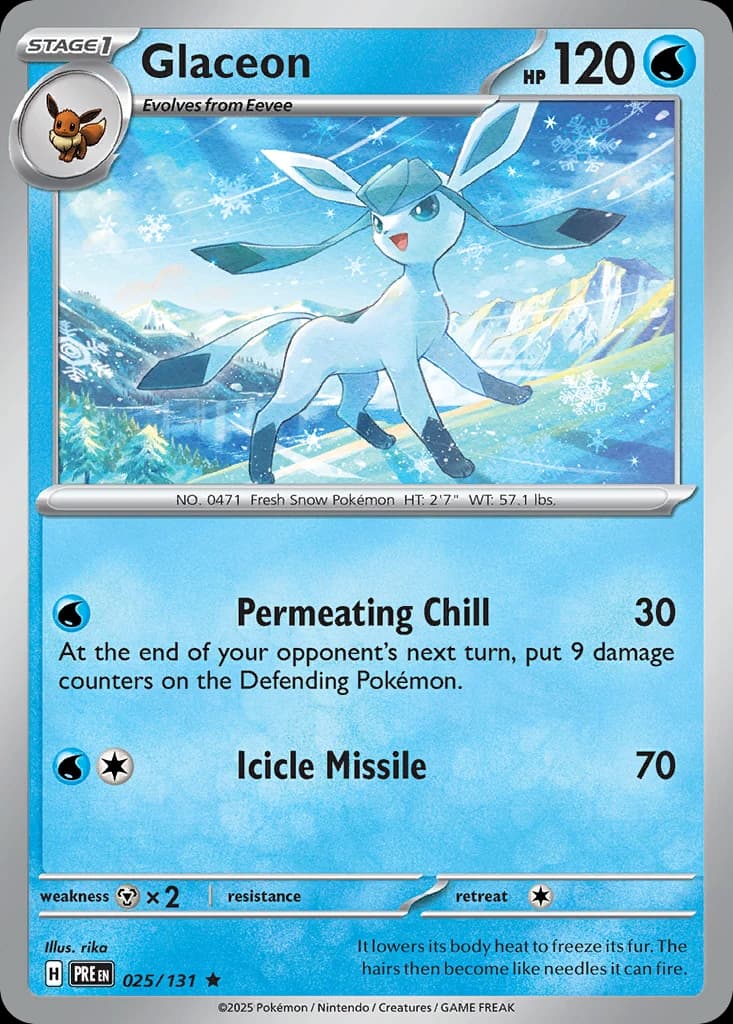 Glaceon - Prismatic Evolutions - 025/131 - Holofoil - card