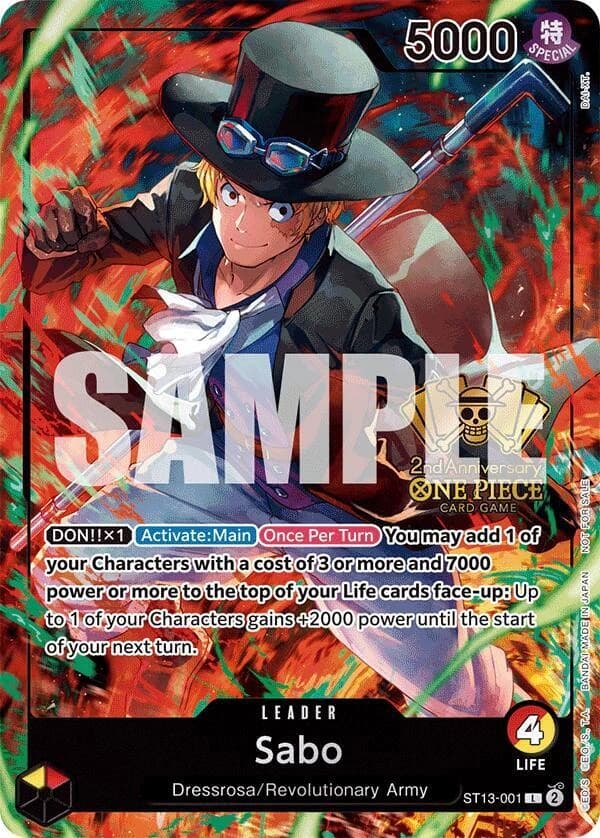 Sabo (2nd Anniversary Tournament) - One Piece Promotion Cards - ST13-001 - Foil - card