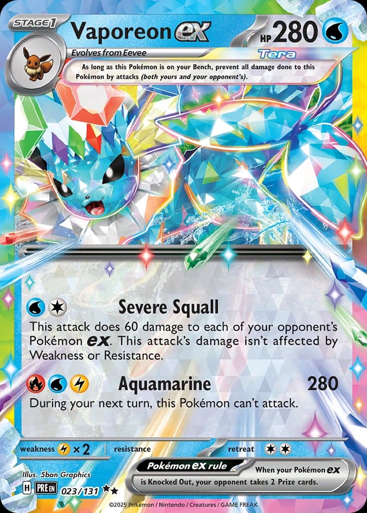 Vaporeon ex - Prismatic Evolutions - 023/131 - Holofoil - card