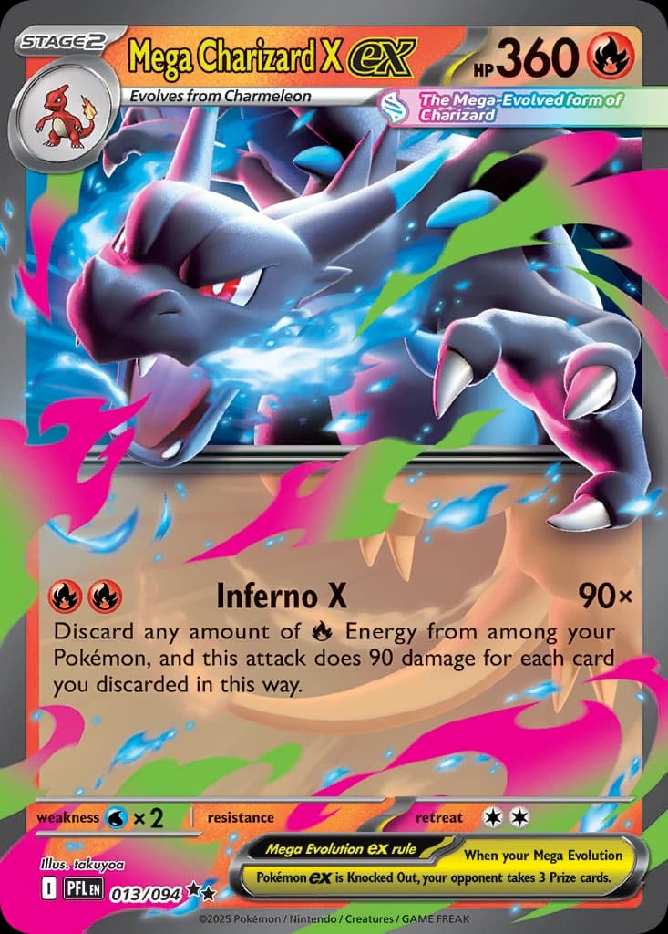 Mega Charizard X ex - Phantasmal Flames - 013/094 - Holofoil - card