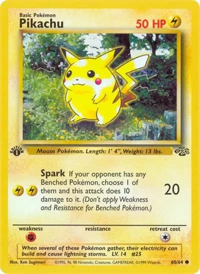 Pikachu - Jungle - 60 - Unlimited - card