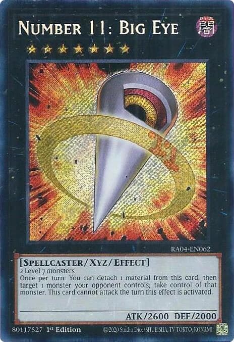 Number 11: Big Eye (Secret Rare) - Quarter Century Stampede - RA04-EN062 - 1st Edition - card