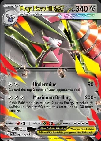 Mega Excadrill ex - Pitch Black - 065/084 - Holofoil - card