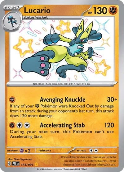 Lucario - Paldean Fates - 174/091 - Holofoil - card
