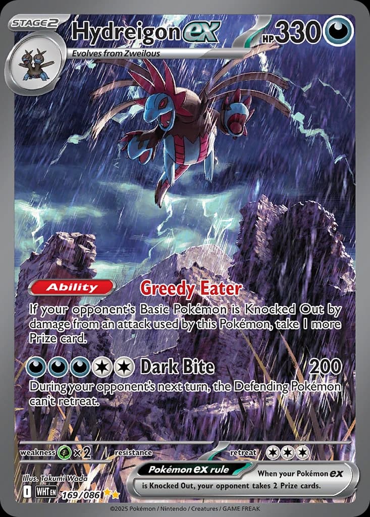 Hydreigon ex - White Flare - 169/086 - Holofoil - card