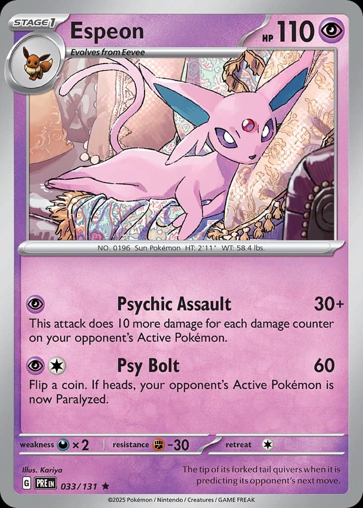 Espeon - Prismatic Evolutions - 033/131 - Holofoil - card