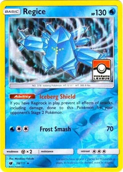 Regice (League Promo) - League & Championship Cards - 028/111 - Reverse Holofoil - card
