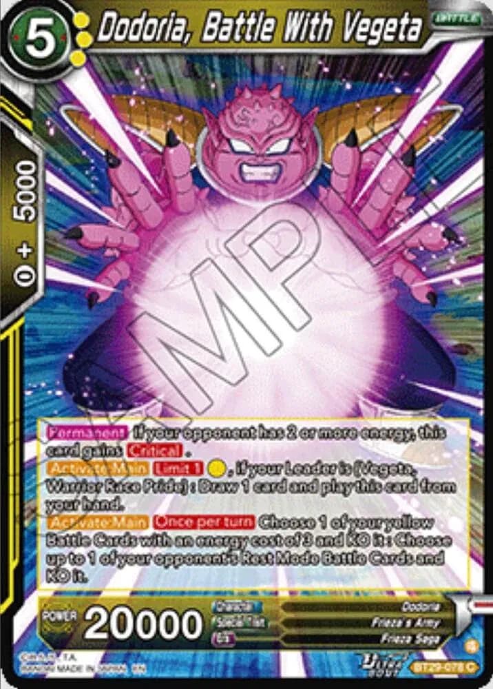 Dodoria, Battle With Vegeta - Fearsome Rivals - BT29-078 - card