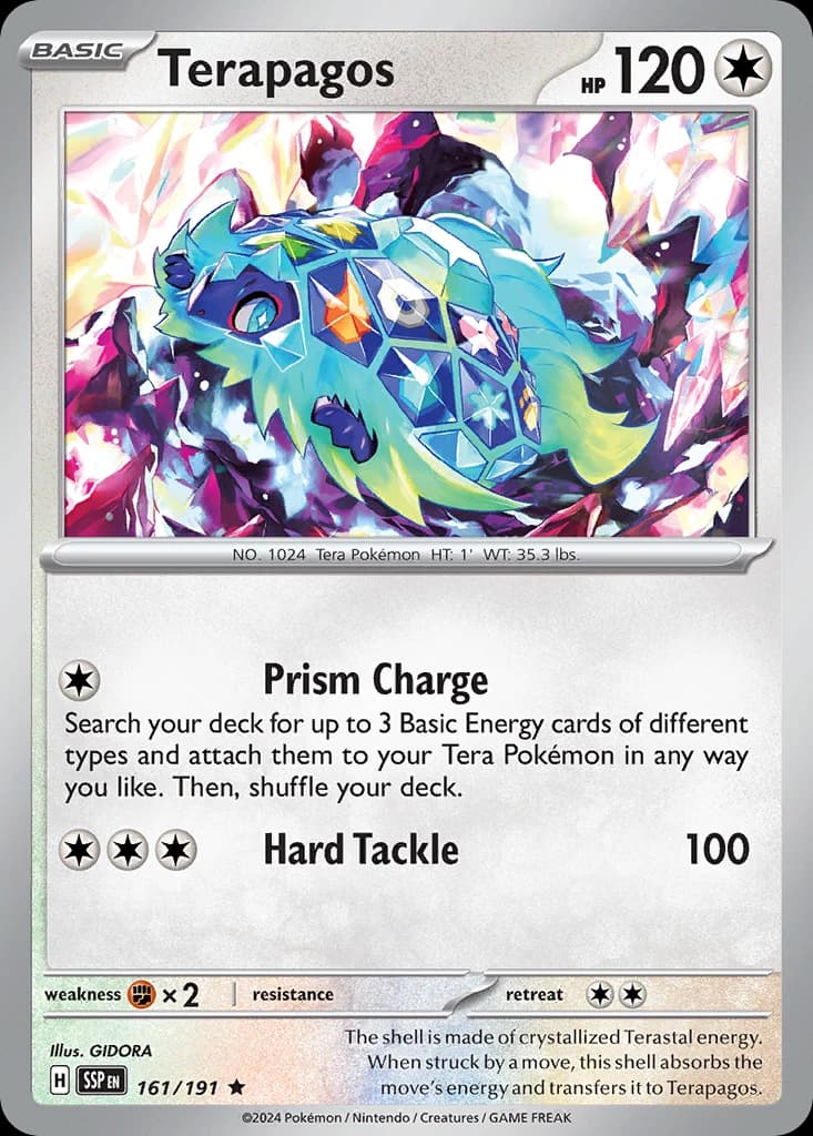 Terapagos - Surging Sparks - 161/191 - Reverse Holofoil - card