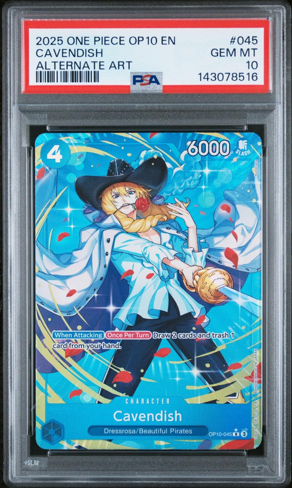 OP10-045 Cavendish (045) (Parallel) PSA 10.0 GEM - MT slab