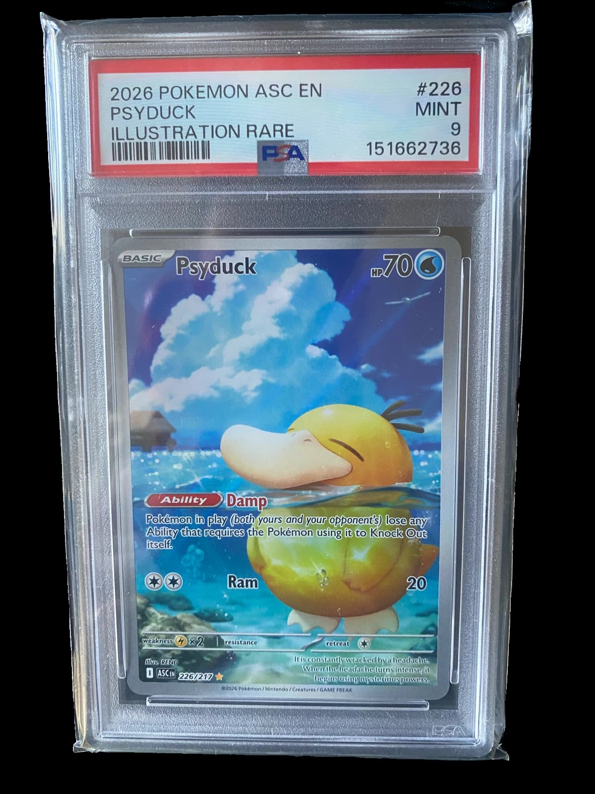 Psyduck (Illustration Rare) - Ascended Heroes - 226/217 - Holofoil - graded slab