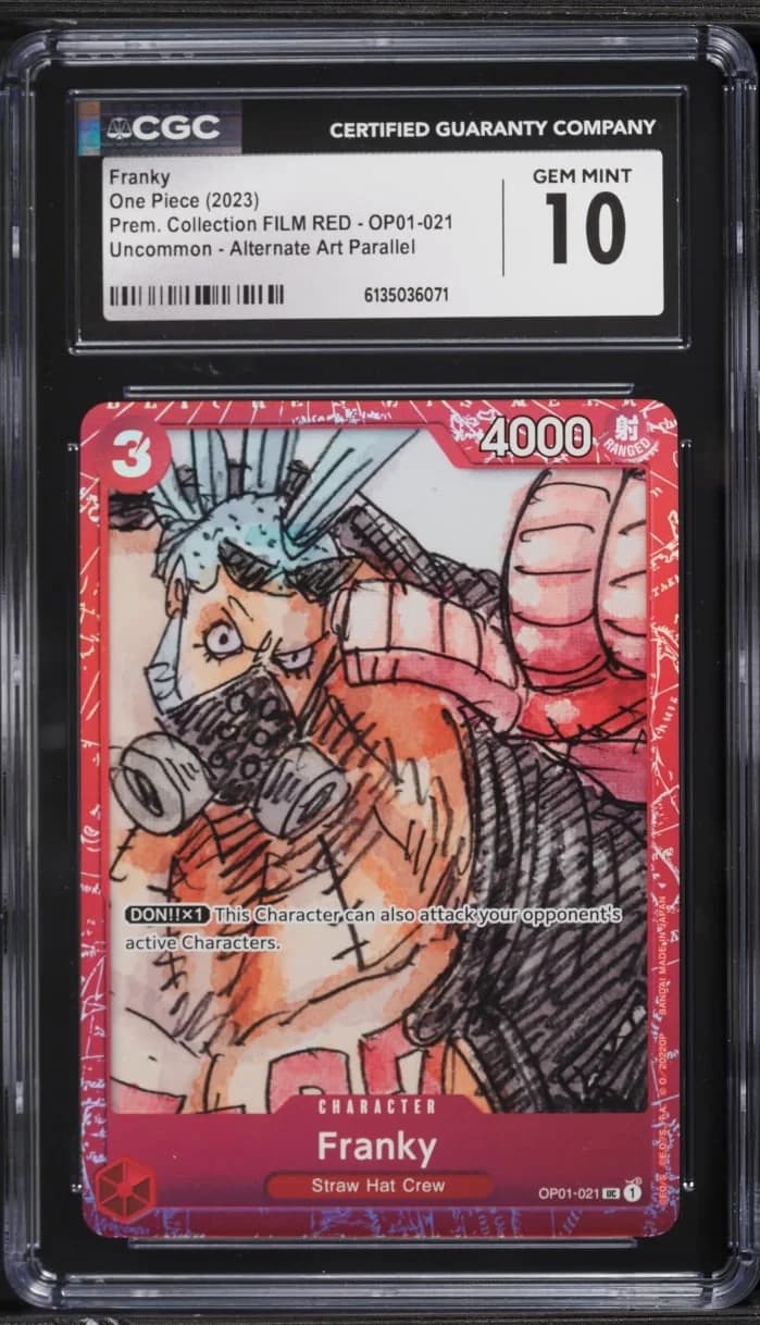 Franky (Premium Card Collection -ONE PIECE FILM RED Edition-) - One Piece Promotion Cards - OP01-021 - Foil - graded slab