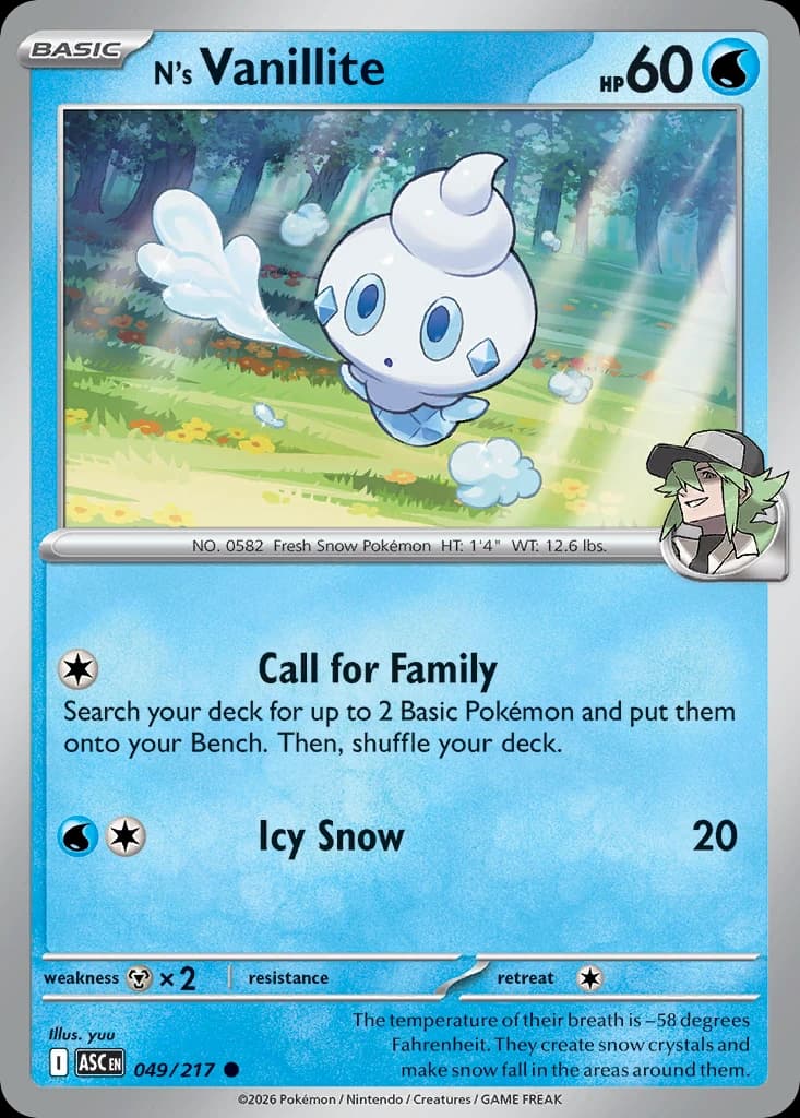 N's Vanillite - Ascended Heroes - 049/217 - card