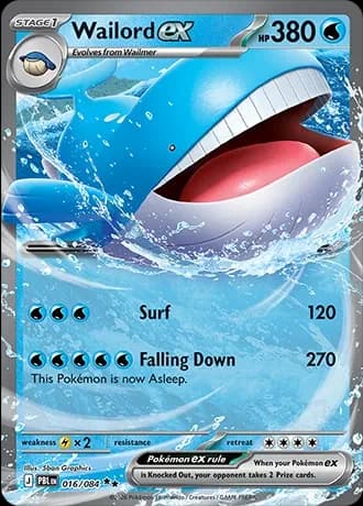 Wailord ex - Pitch Black - 016/084 - Holofoil - card