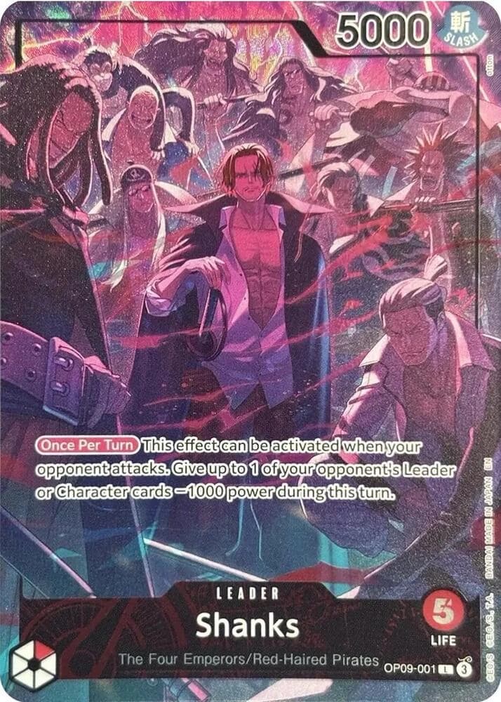 Shanks (English Version 2nd Anniversary Set) - One Piece Promotion Cards - OP09-001 - Foil - card