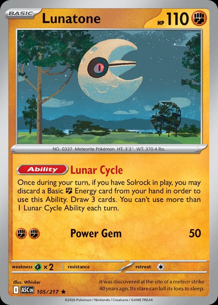 Lunatone - Ascended Heroes - 105/217 - Holofoil - card