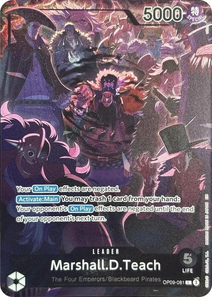 Marshall.D.Teach (English Version 2nd Anniversary Set) - One Piece Promotion Cards - OP09-081 - Foil - card