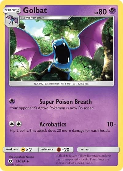Golbat - Sun & Moon Base Set - 55 - card