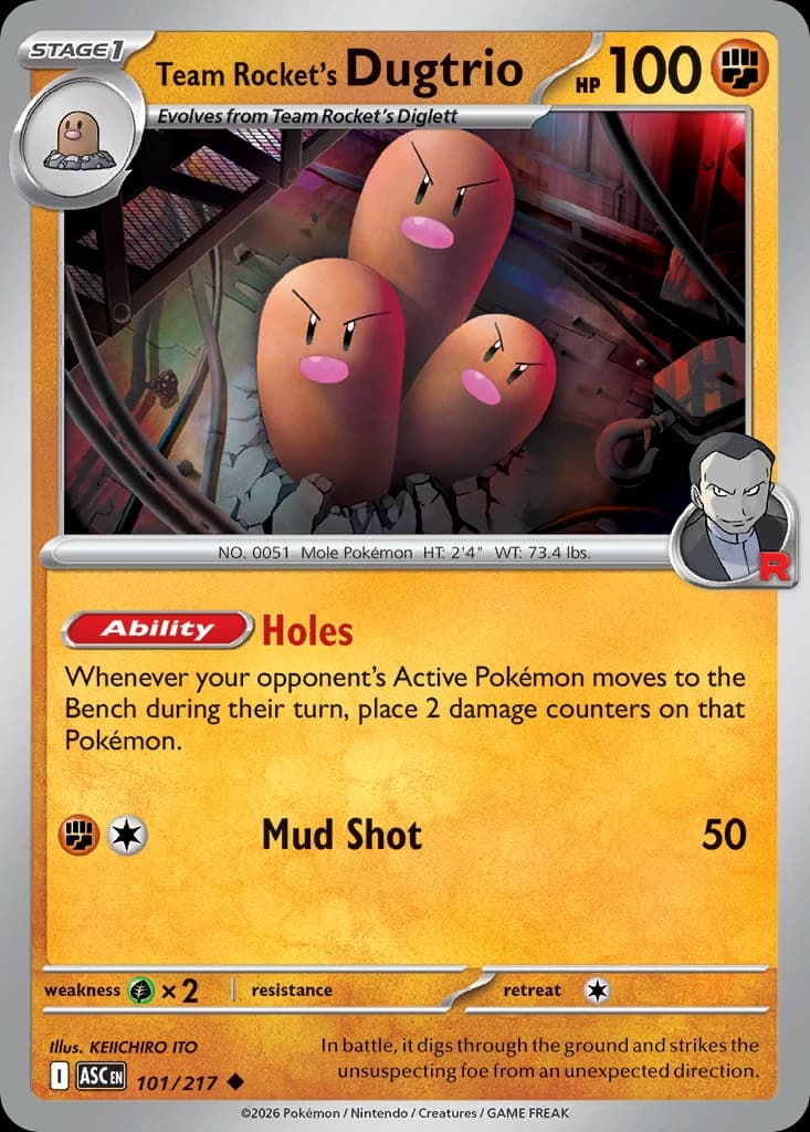 Team Rocket's Dugtrio - Ascended Heroes - 101/217 - card