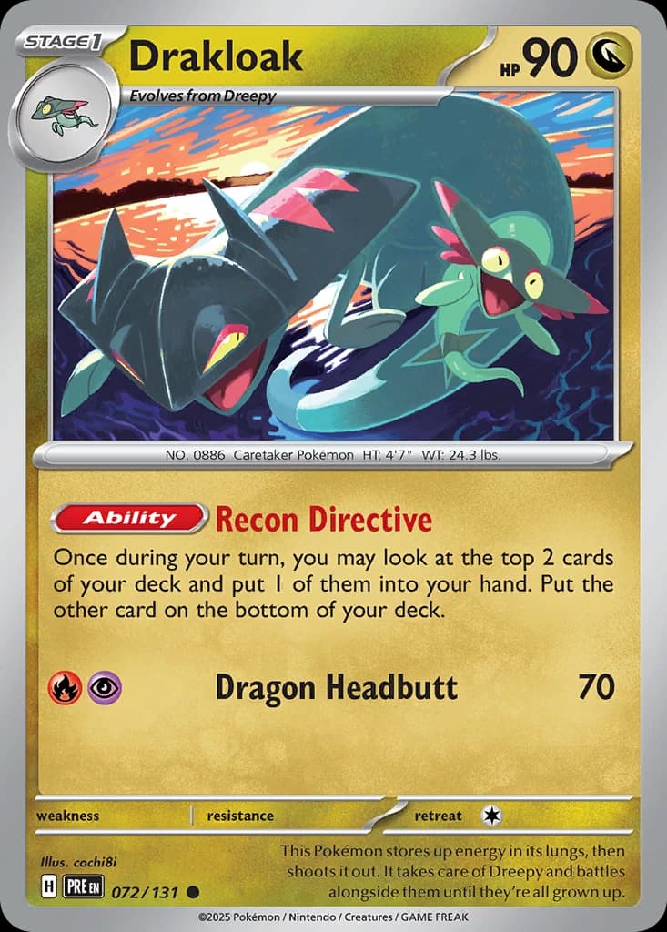Drakloak - Prismatic Evolutions - 072/131 - Reverse Holofoil - card