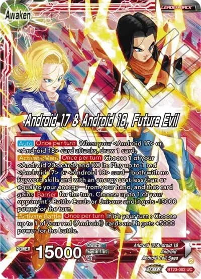 Android 17 & Android 18 // Android 17 & Android 18, Future Evil - Perfect Combination - BT23-002 - card