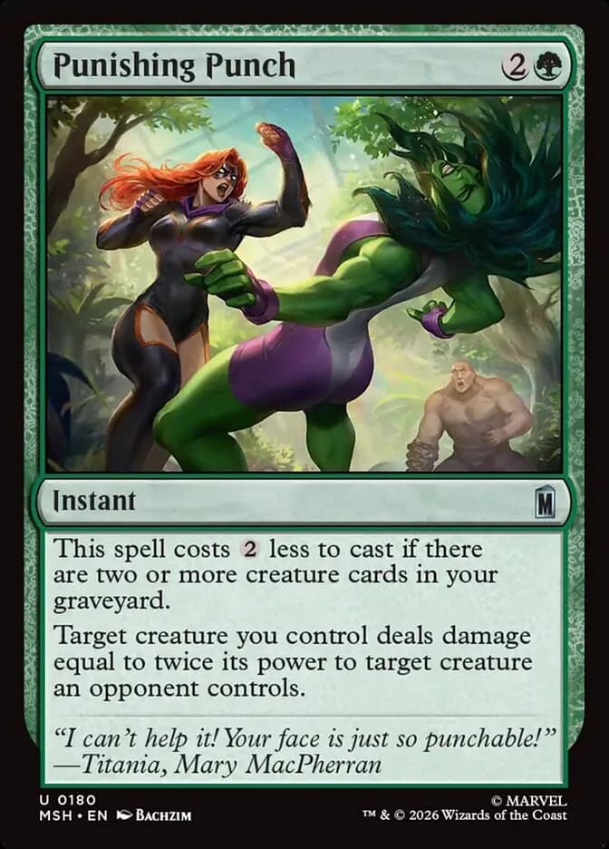 Punishing Punch - Marvel Super Heroes - 180 - Foil - card
