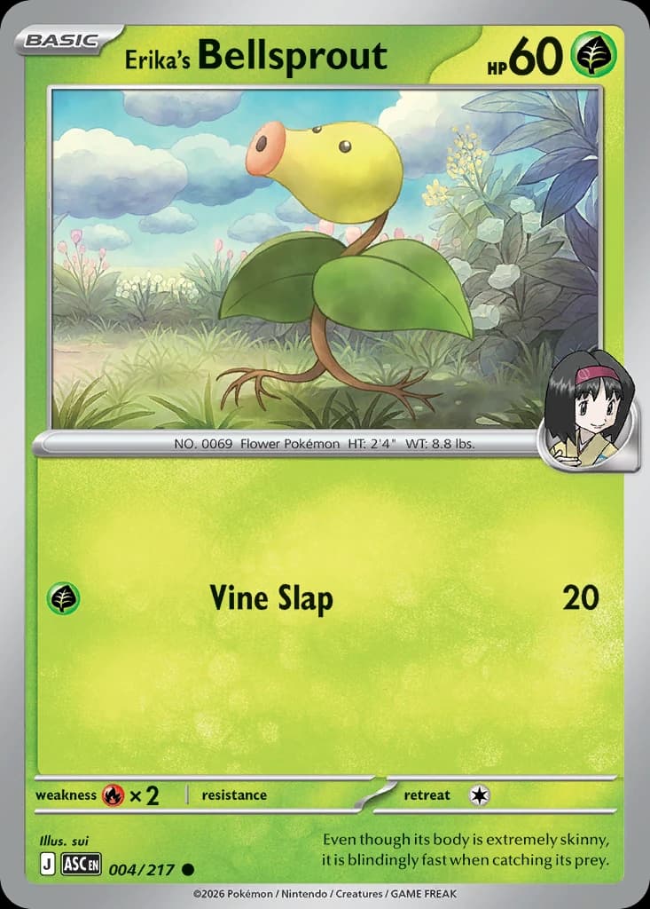 Erika's Bellsprout (Energy Symbol Pattern) - Ascended Heroes - 004/217 - Reverse Holofoil - card