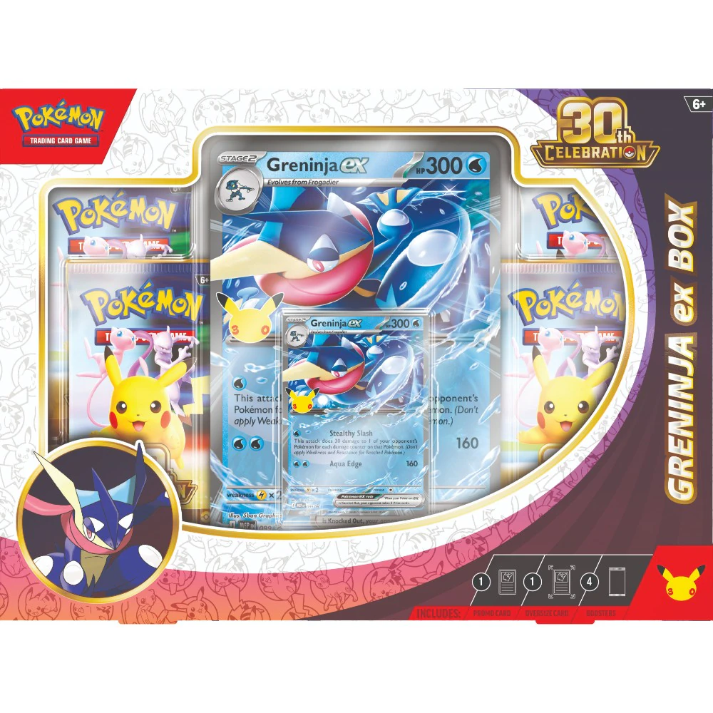 Pokemon TCG 30th Celebration Greninja ex Box, English packaging
