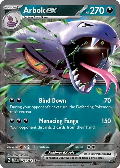 Arbok ex - SV: 151 - 024/165 - Holofoil - card