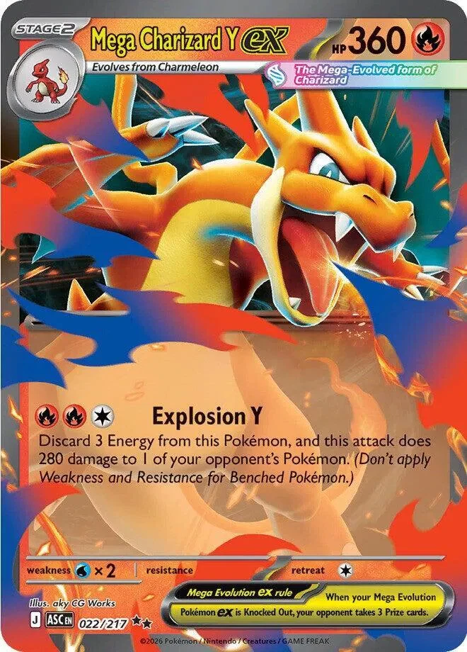 Mega Charizard Y ex - Ascended Heroes - 022/217 - Holofoil - card