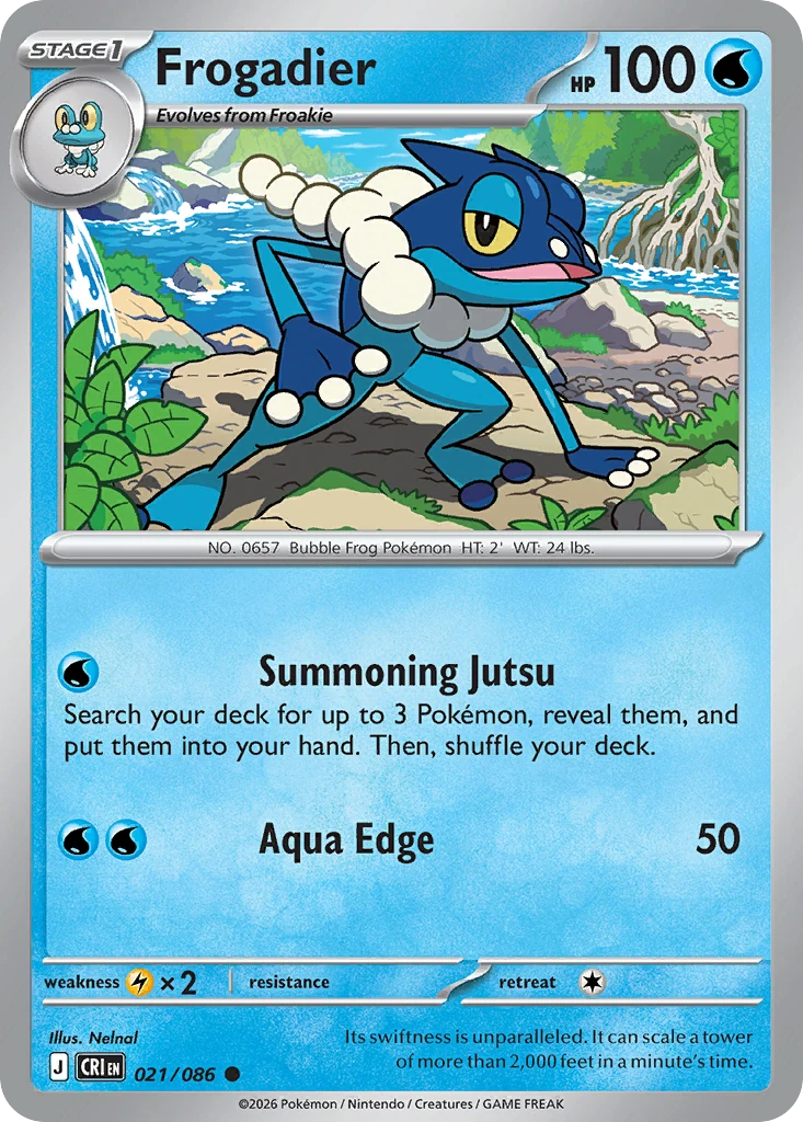 Frogadier - Chaos Rising - 021/086 - Reverse Holofoil - card