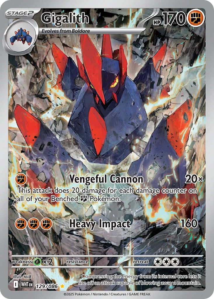 Gigalith - White Flare - 129/086 - Holofoil - card