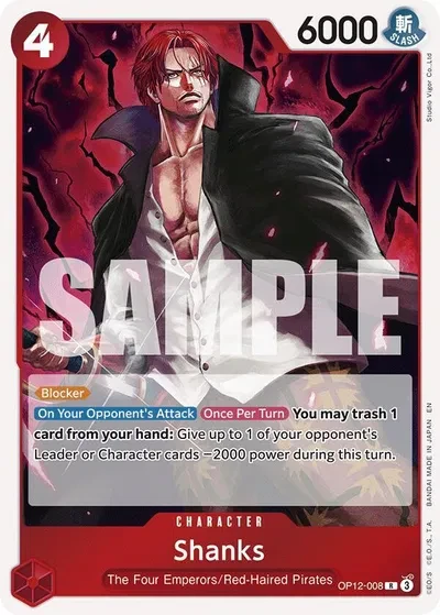Shanks (008) - Legacy of the Master - OP12-008 - Foil - card