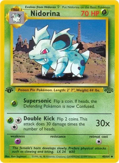 Nidorina - Jungle - 40 - Unlimited - card