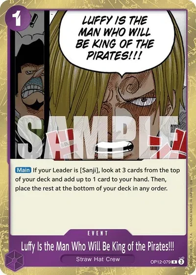 Luffy Is the Man Who Will Be King of the Pirates!!! - Legacy of the Master - OP12-079 - Foil - card