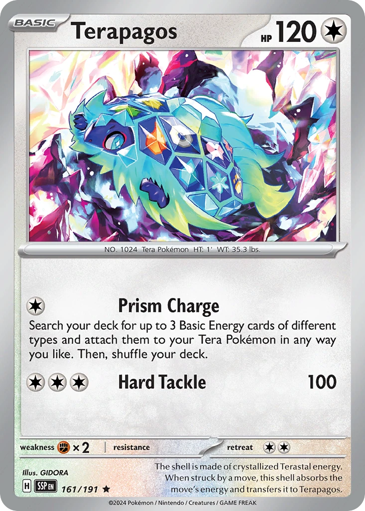 Terapagos - Surging Sparks - 161/191 - Holofoil - card