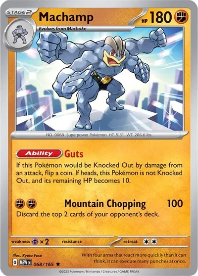 Machamp - SV: 151 - 068/165 - Reverse Holofoil - card
